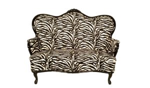 Rokoko soffa 1900-tal Zebra