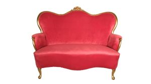 ´Antoinette´ soffa i rosa sammet